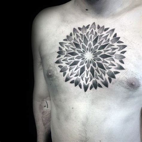 diseo de tatuajes en el pecho|56 Tatuajes geométricos en el pecho: Mejores。